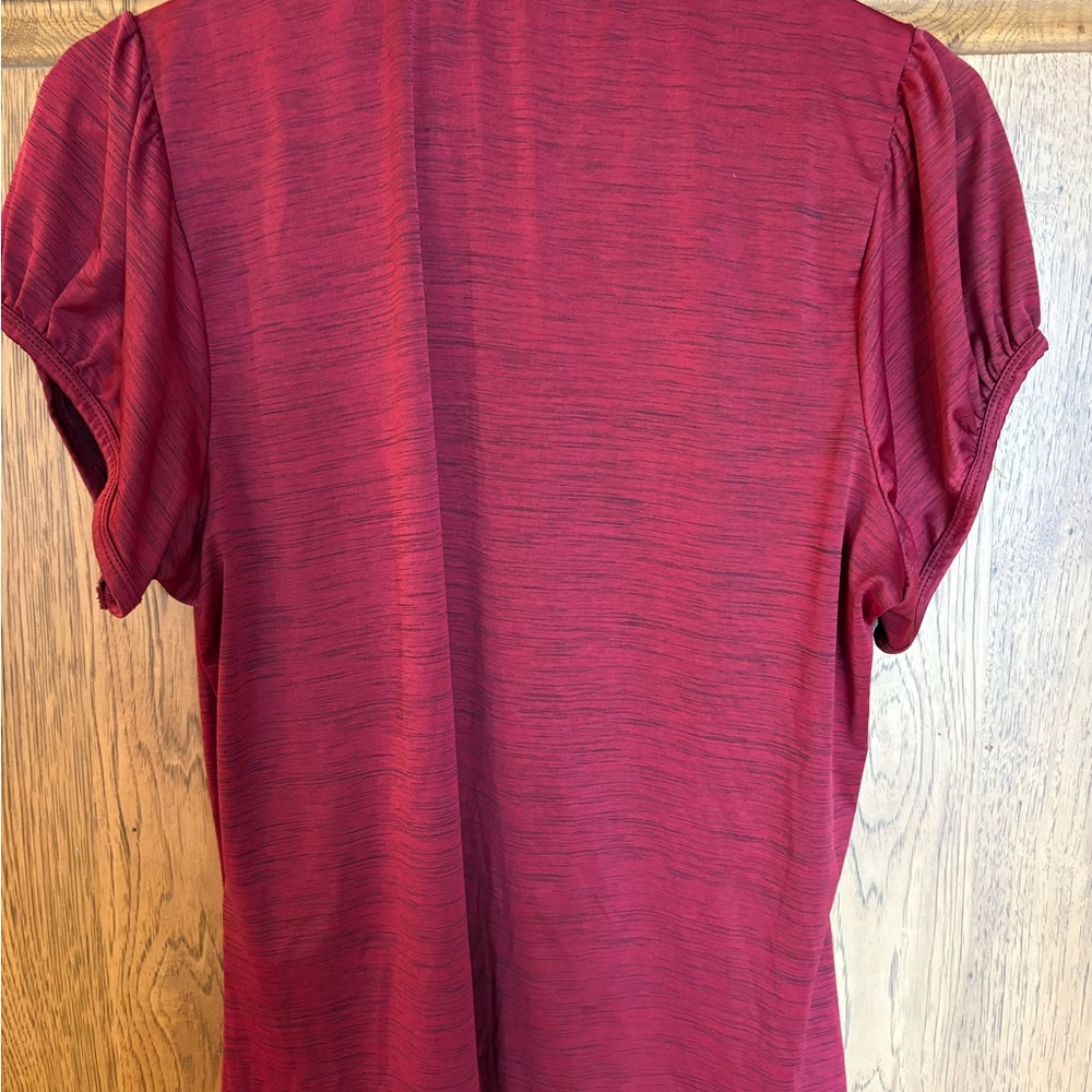 HeartSoul Crimson Ruffle-Trim V-Neck Top Size 2X - Picture 5 of 5